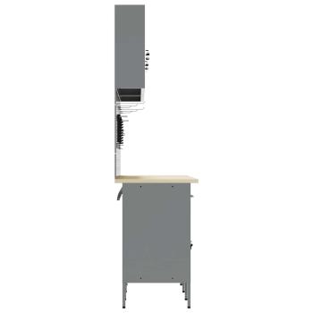 8-teiliges Werkbank-Set Rot Stahl