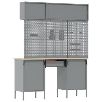 8-tlg. Werkbank-Set Rot Stahl