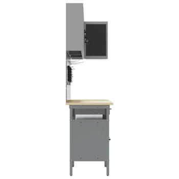 ARDEBO.de - 10-teiliges Werkzeugaufbewahrungstisch-Set Schwarz aus Holz und Metall