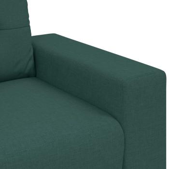 Sofa 3 pcs Dunkelgrün 221 x 80 x 80 cm Leinenmischgewebe