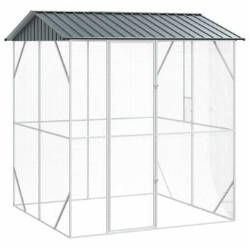 Voliere Anthrazit 210x227x247 cm Stahl