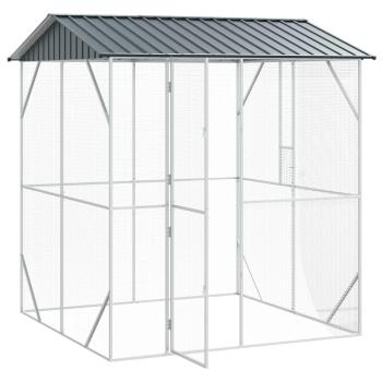 Vogelkäfig Anthrazit 215 x 208 x 247 cm Verzinkter Stahl