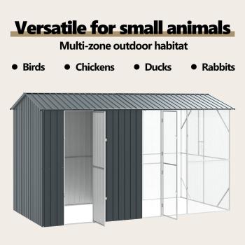 Vogelkäfig Anthrazit 430 x 208 x 247 cm Verzinkter Stahl