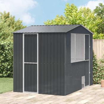 ARDEBO.de - Vogelvoliere Anthrazit 310x215x247 cm aus Stahl