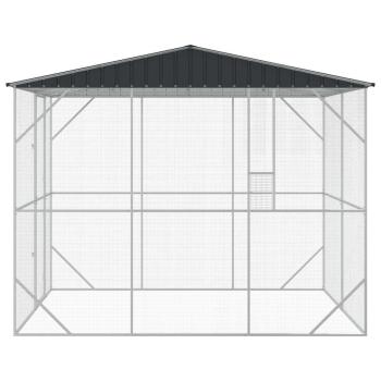 Vogelkäfig Anthrazit 227 x 310 x 247 cm Verzinkter Stahl
