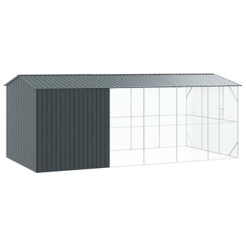 Voliere mit Erweiterung Anthrazit 310x640x247 cm Stahl