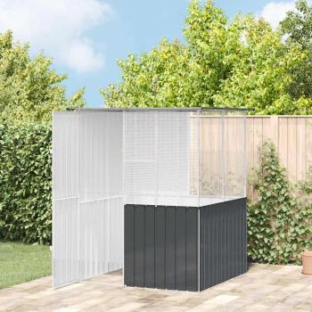 ARDEBO.de - Vogelkäfig Anthrazit 215x78x200 cm Verzinkter Stahl