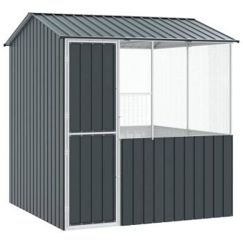 Vogelkäfig Anthrazit 215x78x200 cm Verzinkter Stahl