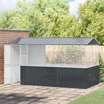 Vogelkäfig Anthrazit 215x78x200 cm Verzinkter Stahl