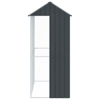 Voliere Anthrazit 215x110x247 cm Stahl
