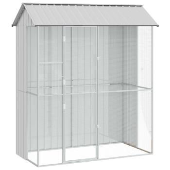Vogelkäfig Grau 215 x 110 x 247 cm Verzinkter Stahl