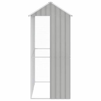 Voliere Grau 215x110x247 cm Stahl