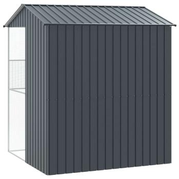 Voliere Anthrazit 215x210x247 cm Stahl