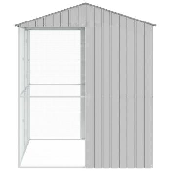 Voliere Grau 215x210x247 cm Stahl