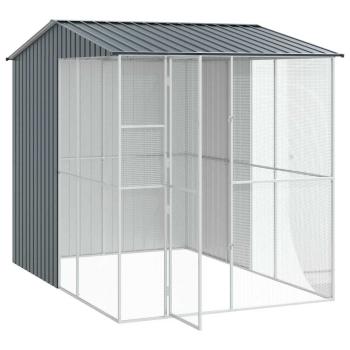 Voliere Anthrazit 215x310x247 cm Stahl