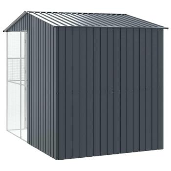 Voliere Anthrazit 215x310x247 cm Stahl