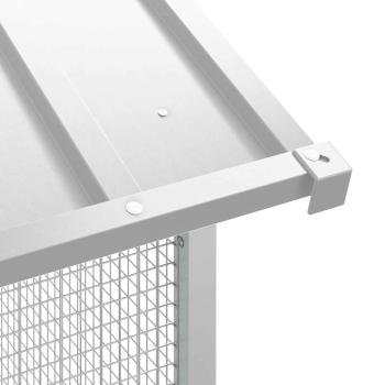 Voliere Grau 215x310x247 cm Stahl