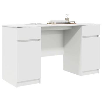 Schreibtisch Weiß 140x49x76 cm Holzwerkstoff