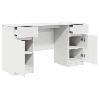 Schreibtisch Weiß 140x49x76 cm Holzwerkstoff