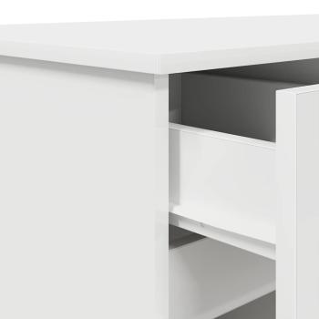 Schreibtisch mit Schubladen Weiß 140 x 49 x 76 cm Holzwerkstoff