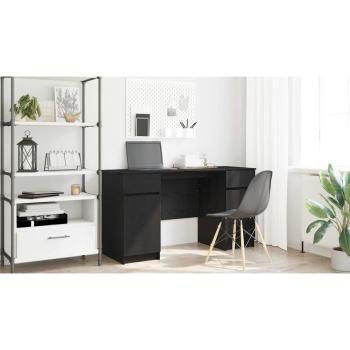 Schreibtisch Schwarz Eiche 140x49x76 cm Holzwerkstoff