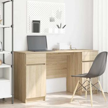 ARDEBO.de - Schreibtisch Sonoma Eiche 140x49x76 cm Holzwerkstoff