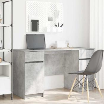 ARDEBO.de - Schreibtisch Betongrau 140x49x76 cm Holzwerkstoff