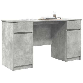 Schreibtisch Betongrau 140x49x76 cm Holzwerkstoff