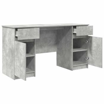 Schreibtisch Betongrau 140x49x76 cm Holzwerkstoff