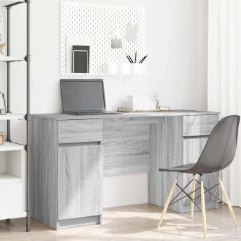 ARDEBO.de - Schreibtisch Grau Sonoma 140x49x76 cm Holzwerkstoff