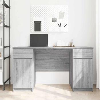Schreibtisch Grau Sonoma 140x49x76 cm Holzwerkstoff