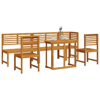 6-teiliges Garten-Esszimmer-Set aus massivem Akazienholz