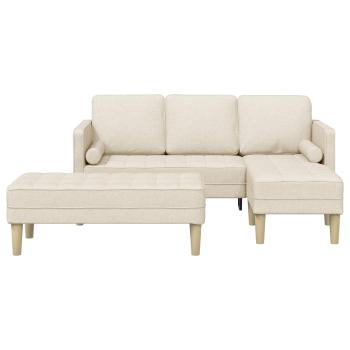 2-teiliges Sofa Set mit Kissen aus Leinen