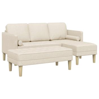 2-teiliges Sofa Set mit Kissen aus Leinen
