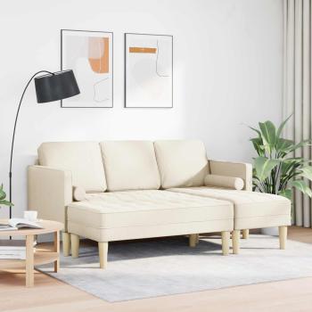 2-teiliges Sofa Set mit Kissen aus Leinen