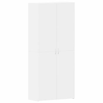 Schuhschrank Weiß 80x35.5x180 cm Holzwerkstoff