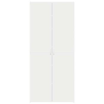 Schuhschrank mit Regal Weiß 80 x 35,5 x 180 cm Holzwerkstoff