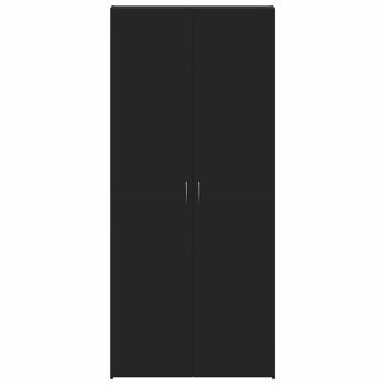 Schuhschrank Schwarz 80x35,5x180 cm Holzwerkstoff