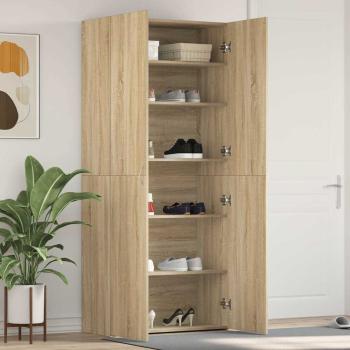 ARDEBO.de - Schuhschrank Sonoma Eiche 80x35,5x180 cm Holzwerkstoff