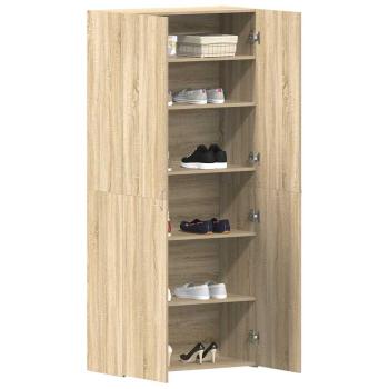 Schuhschrank Sonoma Eiche 80x35,5x180 cm Holzwerkstoff