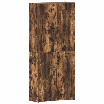 Schuhschrank Raucheiche 80x35,5x180 cm Holzwerkstoff