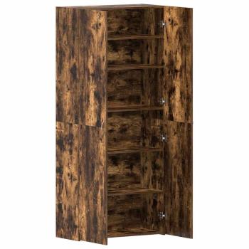 Schuhschrank Raucheiche 80x35,5x180 cm Holzwerkstoff