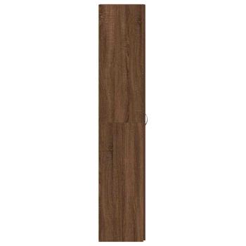 Schuhschrank Braunes Eichenholz 80x35,5x180 cm Ingenieurholz