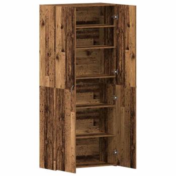 Schuhschrank Altholz 80x35,5x180 cm Ingenieurholz