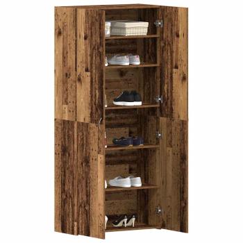 Schuhschrank Altholz 80x35,5x180 cm Ingenieurholz