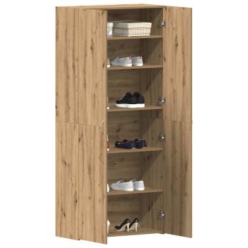 Schuhschrank Artisan Eiche 80x35,5x180 cm Holzwerkstoff