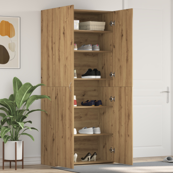 Schuhschrank 80 x 35,5 x 180 cm Holzwerkstoff Braun