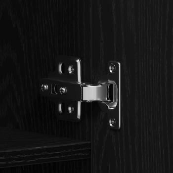 Schuhschrank mit Regal Schwarz 80 x 35,5 x 180 cm Holzwerkstoff