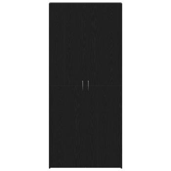 Schuhschrank Schwarz Eiche 80x35,5x180 cm Holzwerkstoff