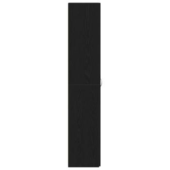 Schuhschrank Schwarz Eiche 80x35,5x180 cm Holzwerkstoff